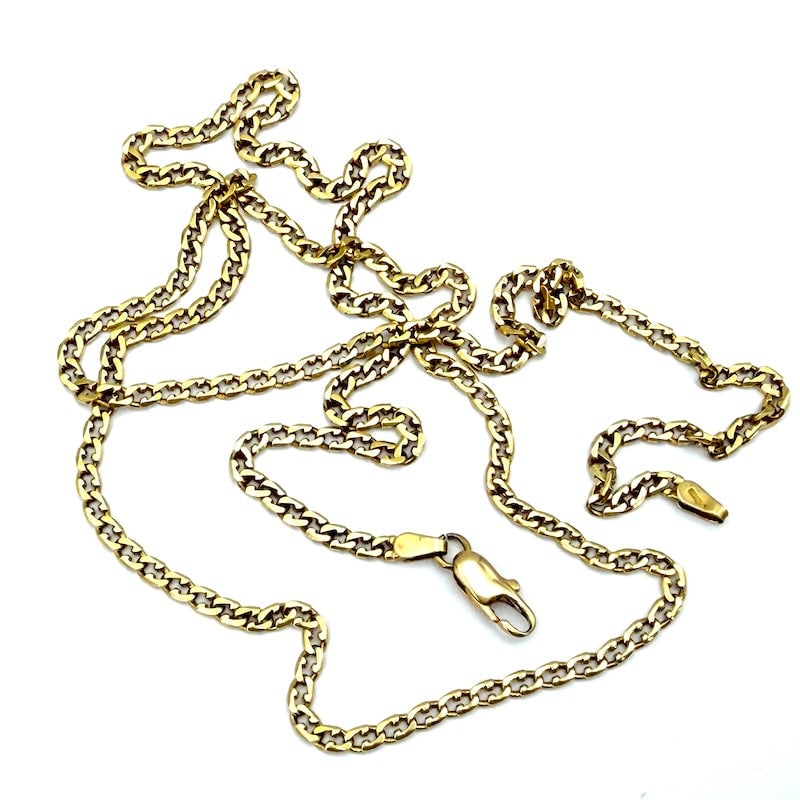 Men's long gold necklace, chain; 15.73 gr - 69 cm: Unisex long chain link men's necklace in 18 kt yellow gold with lobster clasp. A versatile, timeless and universal touch of class. Our company's certification is available for free, upon request. If y