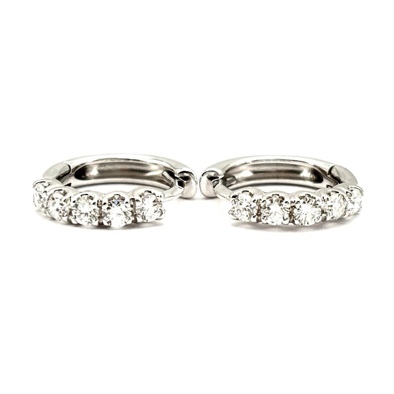 Brilliant rings and gold earrings - 0.44 ct - 2.61 g (1 of 7)