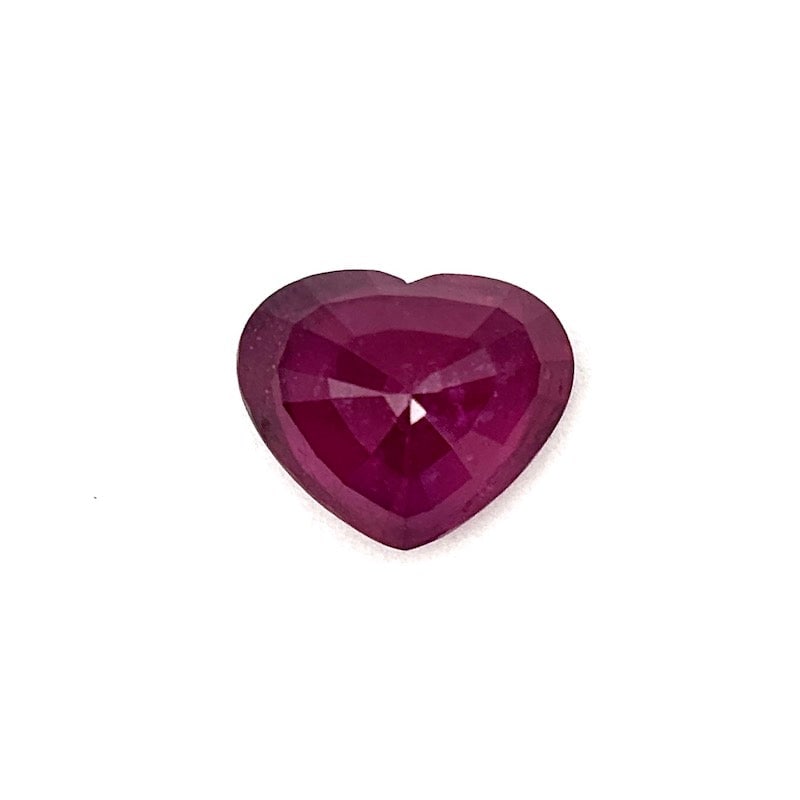Ruby, heart - 11.61 ct - 2