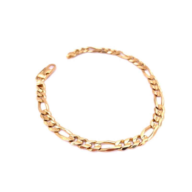 Men's gold bracelet, 3+1 link chain, 20 cm - 14.36 g: Classic and full men's 3+1 link chain bracelet in 18 kt yellow gold. A total gold masculine and unisex bargain!!! Our company's certification is available for free, upon request. If you wish to receiv