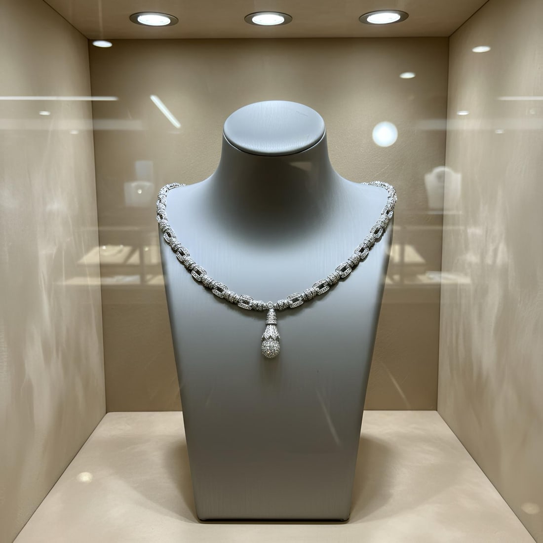 Exceptional 18K White Gold Diamond Necklace, Approx. 6.50 Carats, E Color, VVS Clarity (1 of 7)