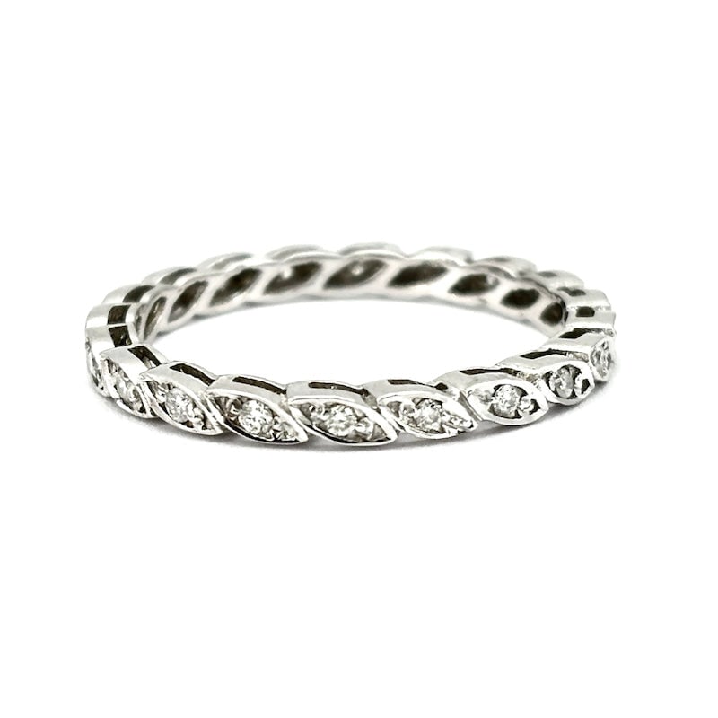 Eternity ring with diamonds and gold spools - 0.22 ct; 2.03 gr (1 of 5)