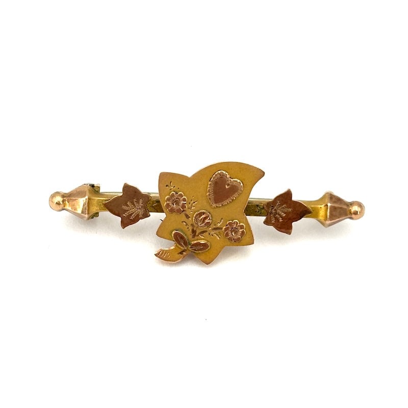 English brooch, late 19th-early 20th century, Birmingham, gold; 1.54 g (1 of 7)
