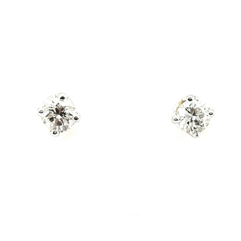 Gold and brilliant-cut diamond stud earrings - 0.28-0.30 ct; 1.5 g (1 of 5)