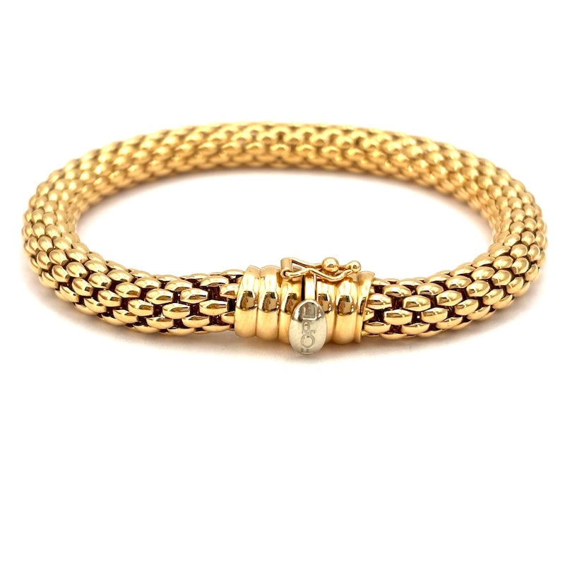 FOPE Flex'it bracelet, rose gold; 26.28 g - 19.3 cm: An iconic FOPE maxi chain bracelet with Flex'it mesh technology in 18kt rose gold. A bracelet that is always highly sought-after, famous, comfortable