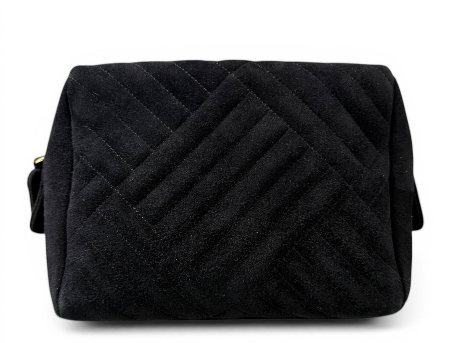 Prada Velvet Shoulder Hand Bag, Black, Elegant Timeless Chic: An opulent Prada bag crafted in soft black velvet, exuding timeless elegance and refined sophistication. Its versatile design allows it to be worn as both a shoulder and hand bag, enhanced by radiant 