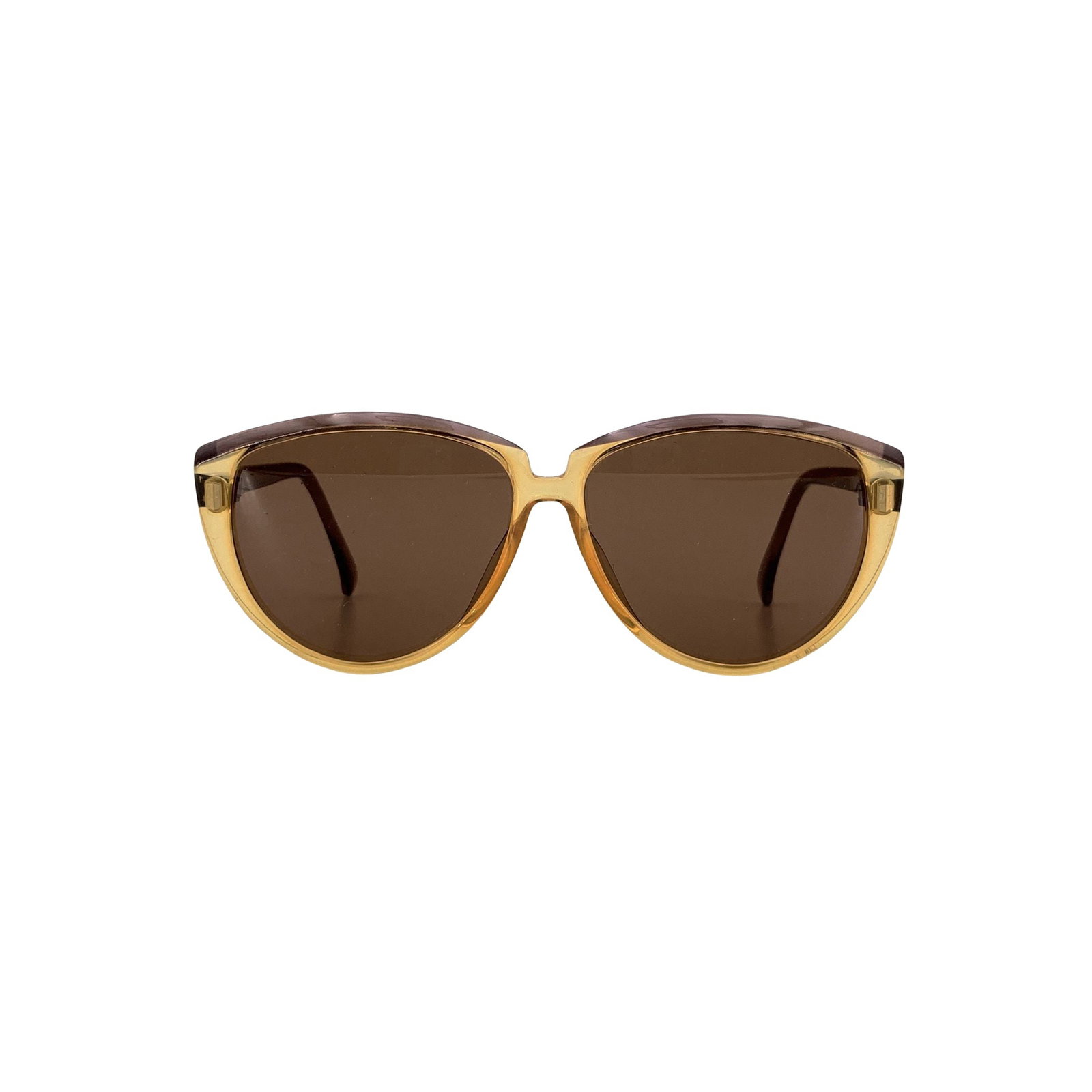 Other Brand Vintage Plastic Sunglasses: Radiating with the soft warmth of the 1980s, these Saphira Butterfly Optyl Vintage Sunglasses are a beautiful expression of Austrian craftsmanship and feminine allure. Made from Optyl, a high-quality,