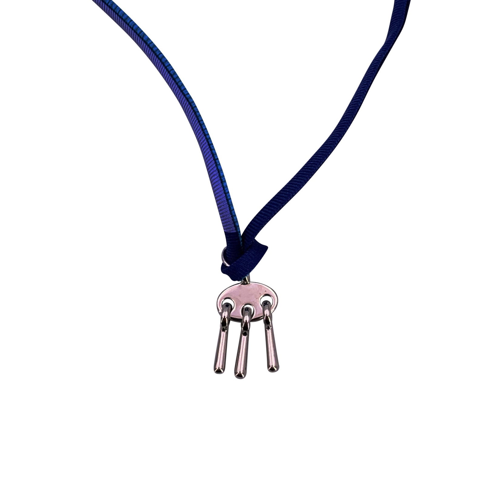 Hermes Silk Necklace: Hermes "Tourbillon de Couleurs - Mors e Jouet" Necklace.The necklace is part of Hermes' Tourbillon de Couleurs collection, which features playful, lightweight designs built around equestrian hardware.