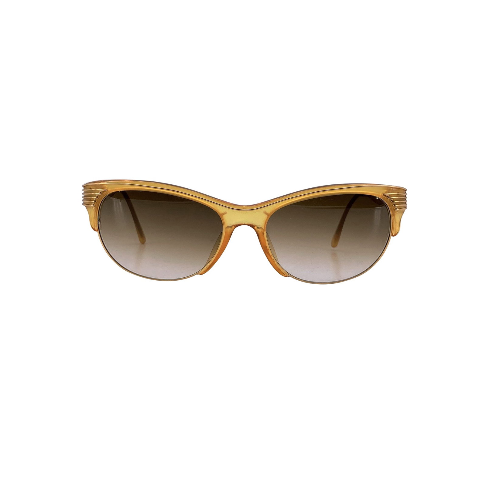 Other Brand Vintage Plastic Sunglasses: Step into the bold glamour of the 1980s with these vintage Paloma Picasso Mod. 3709 cat-eye sunglasses. Crafted in Germany, the frame is a sophisticated hybrid of orange plastic on top and metal along