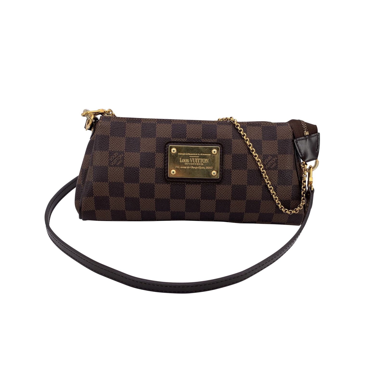 Louis Vuitton Cloth Shoulder Bag Eva: This beautiful item will come with a Certificate of ity provided by Entrupy. The certificate will be provided at no further cost Elegant and timeless, the Louis Vuitton 'Eva' Pochette is a versatile a