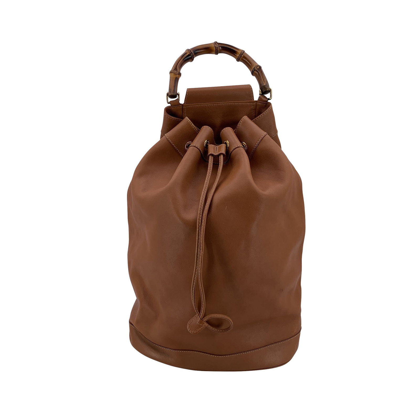 Gucci Vintage Leather Backpack Bamboo (1 of 8)