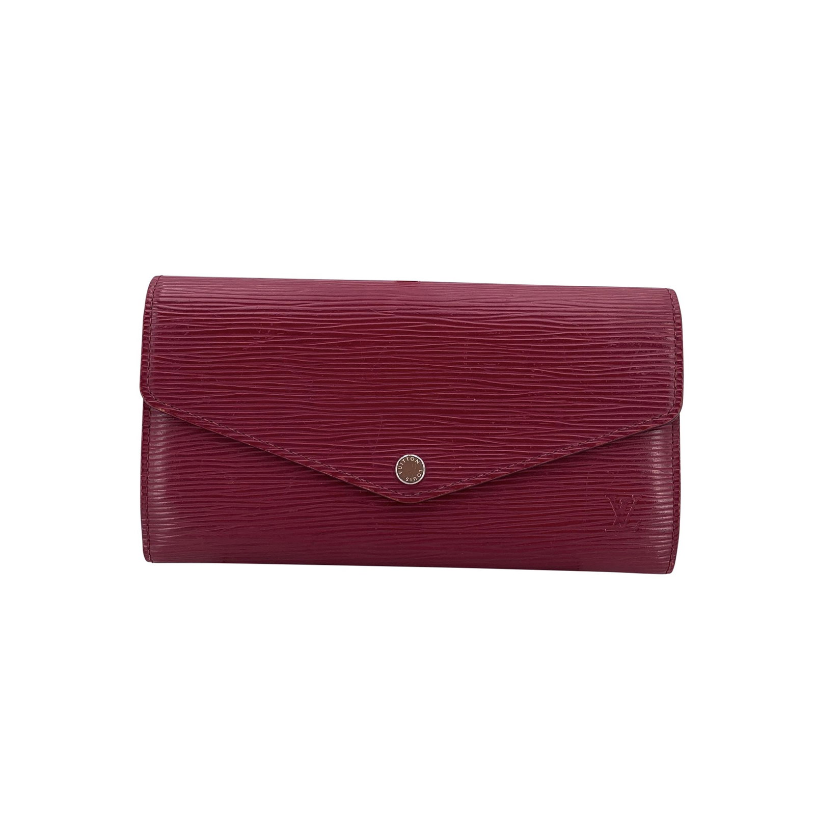 Louis Vuitton Leather Wallet Sarah: Introducing the Louis Vuitton Red Epi Leather Long Continental Sarah Wallet, an exquisite blend of functionality and sophistication. The Epi leather, known for its durability and textured finish, exud