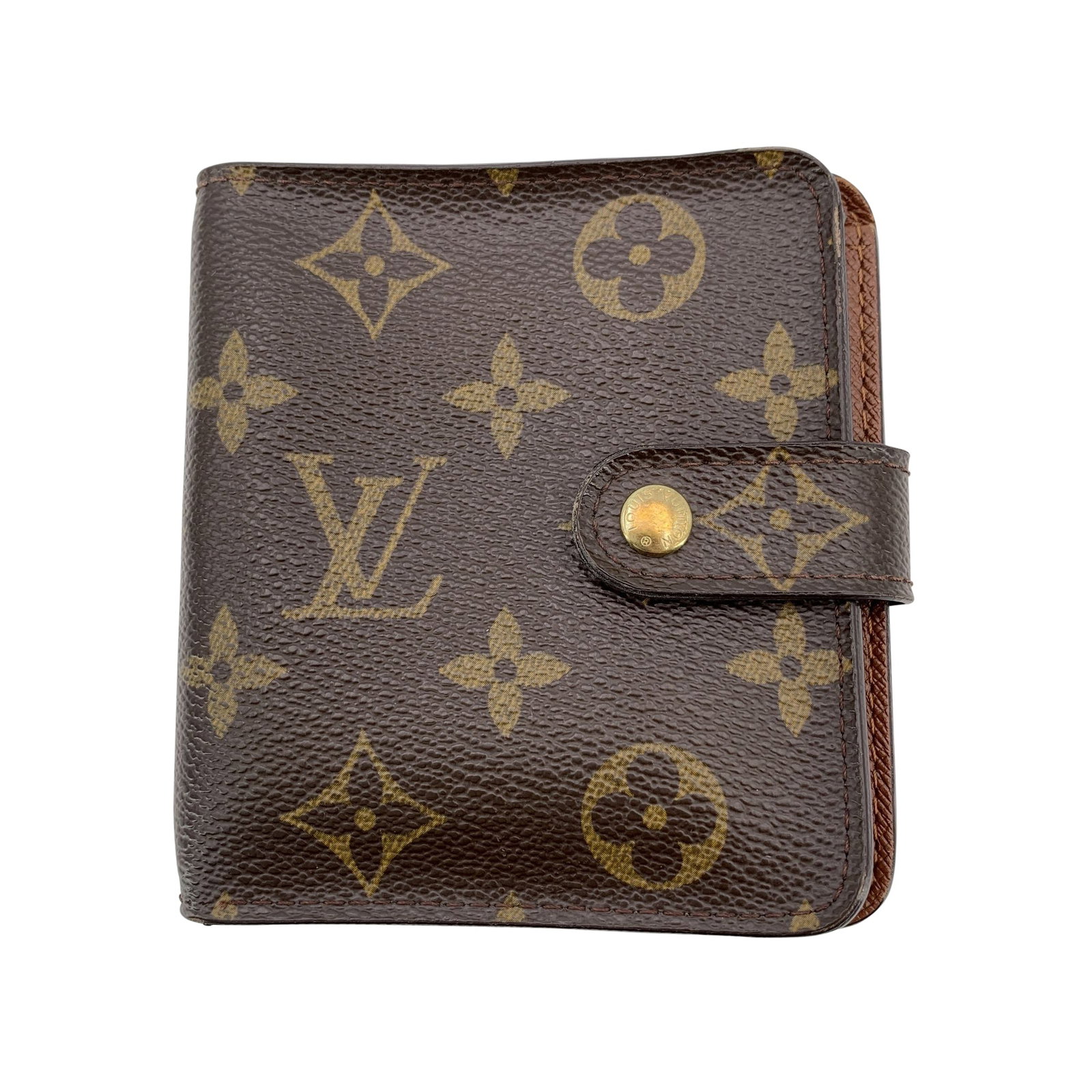 Louis Vuitton Cloth Wallet Zip Compact Wallet: This Louis Vuitton Vintage Brown Monogram Canvas Zip Compact Wallet comes from the golden era of the early 2000s, a time when craftsmanship and practicality were perfectly balanced. Made in the United
