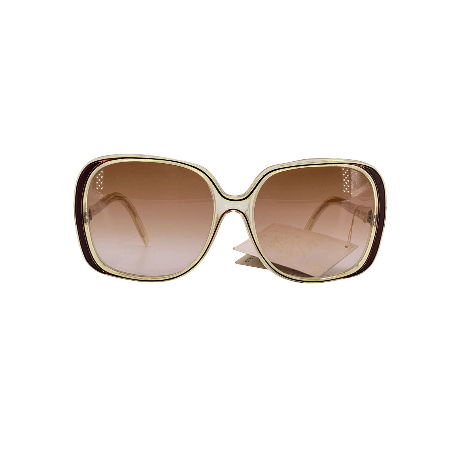 Other Brand Vintage Plastic Sunglasses: Exuding the charm of 1980s French eyewear, these Les Belles de Paris Vintage Butterfly Sunglasses Mod. 760/CW are a delicate balance of elegance and bold style. Made in France, this butterfly-shaped m