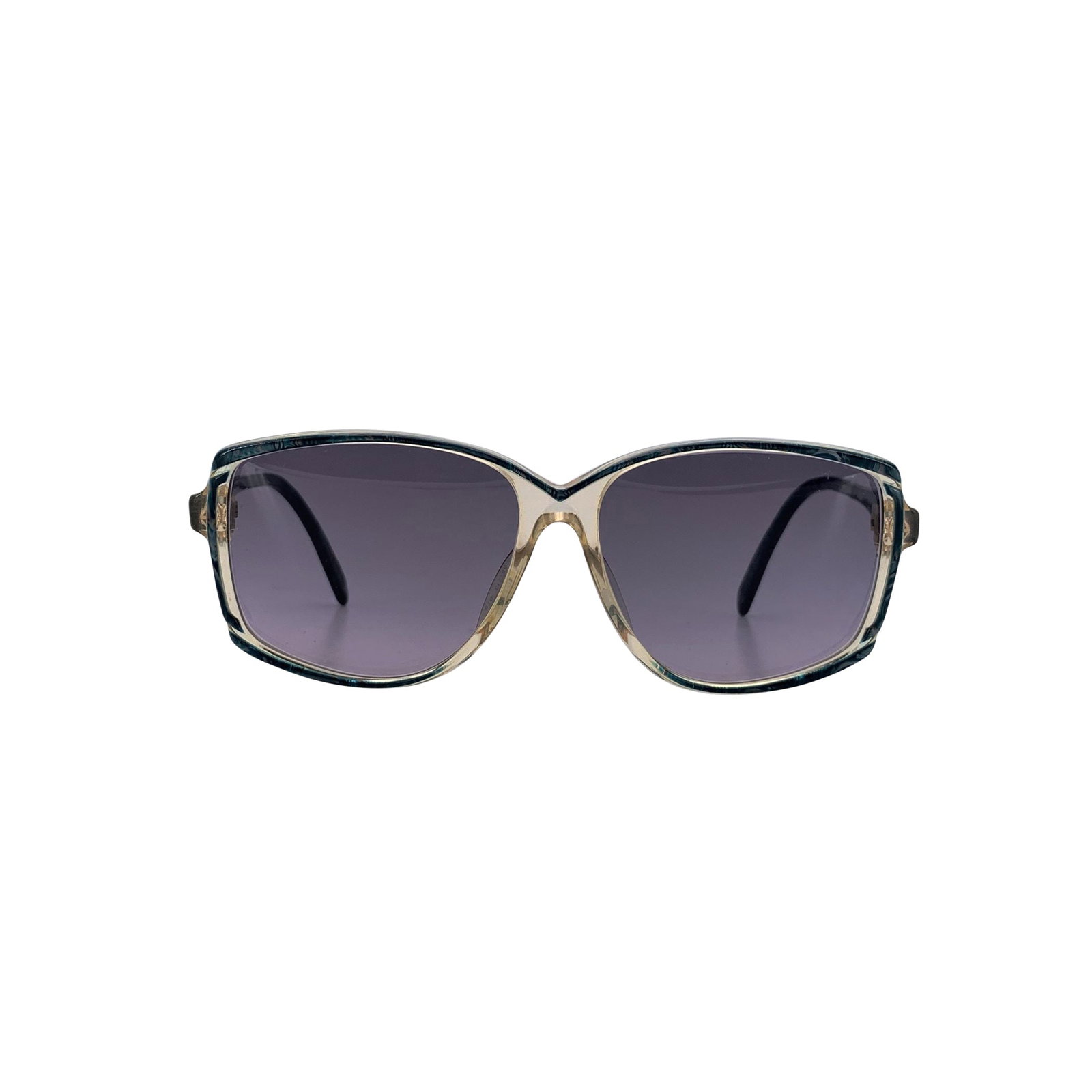 Other Brand Vintage Plastic Sunglasses: Step into the sophisticated charm of 1980s German design with these Zeiss Vintage Women Butterfly Sunglasses 4705 8200. Their butterfly silhouette is rendered in a blue-gradient patterned frame, with 