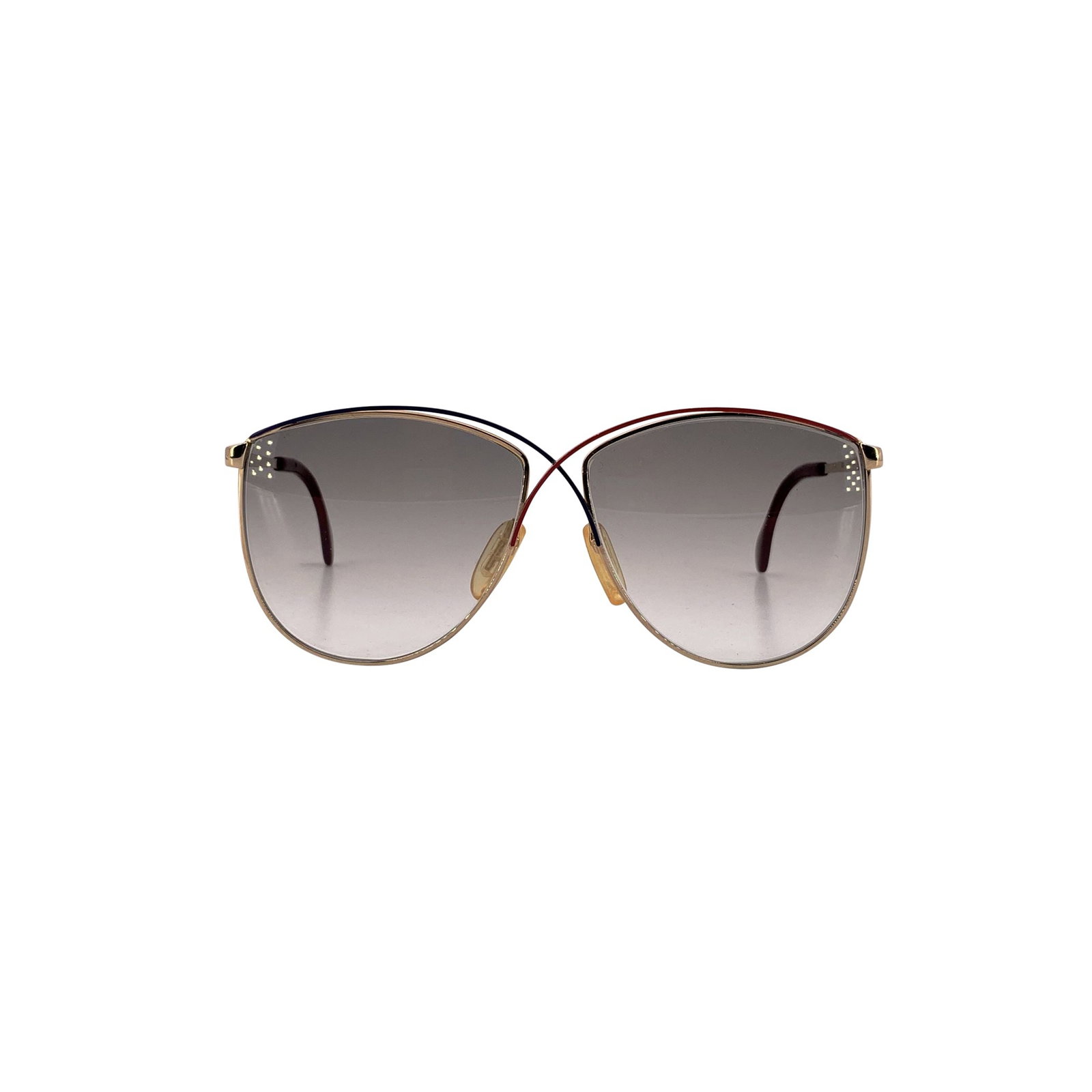 Other Brand Vintage Metal Sunglasses: Step into the elegance of 1980s German design with these Zeiss Vintage Women Butterfly Sunglasses 6821 4100. Crafted in gold-tone metal, their delicate butterfly silhouette exudes feminine sophisticat