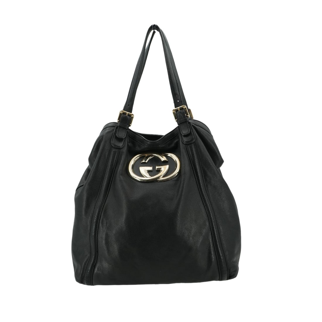 Gucci Leather Tote Bag Big GG logo: Discover the timeless elegance of this Gucci Large Tote Shoulder Bag, a stunning piece that perfectly captures the sophisticated aesthetic of the 2010-2019 era. Expertly crafted in Italy from premium 