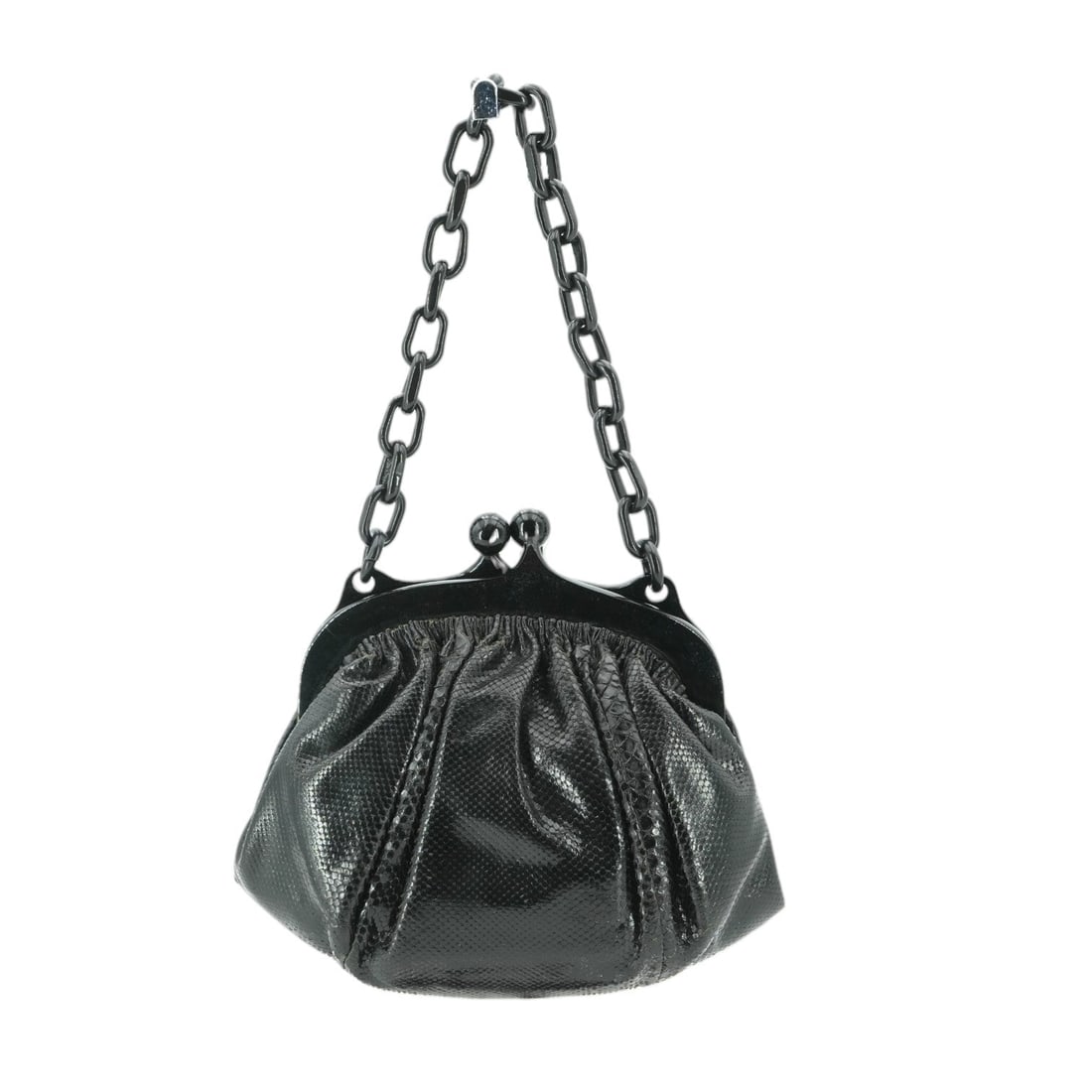 Fendi Vintage Leather Handbag Evening Bag: Step back into the mid-1960s with this rare Fendi vintage handbag, a true testament to Italian craftsmanship. This small-sized treasure is expertly crafted from sleek black leather, featuring a timele