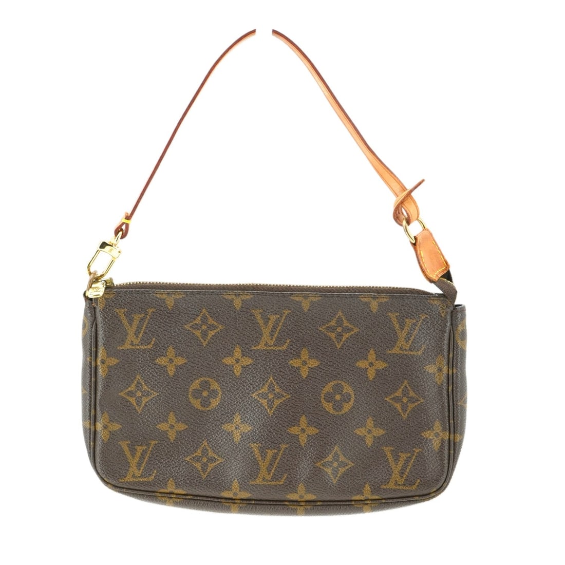 Louis Vuitton Cloth Handbag Pochette Accessoire: Embrace the timeless allure of the Louis Vuitton Pochette Accessoire, a true icon of the early 2000s. This vintage shoulder bag, crafted in France between 2000 and 2009, showcases the legendary monogr