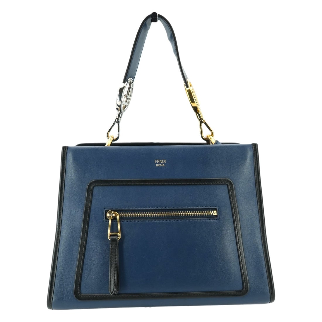 Fendi Leather Shoulder Bag Runaway: Discover contemporary elegance with the Fendi Blue Black Leather Runaway Tote Bag, a sophisticated expression of modern Italian craftsmanship from FENDI. Produced in Italy between 2010 and 2019, the R