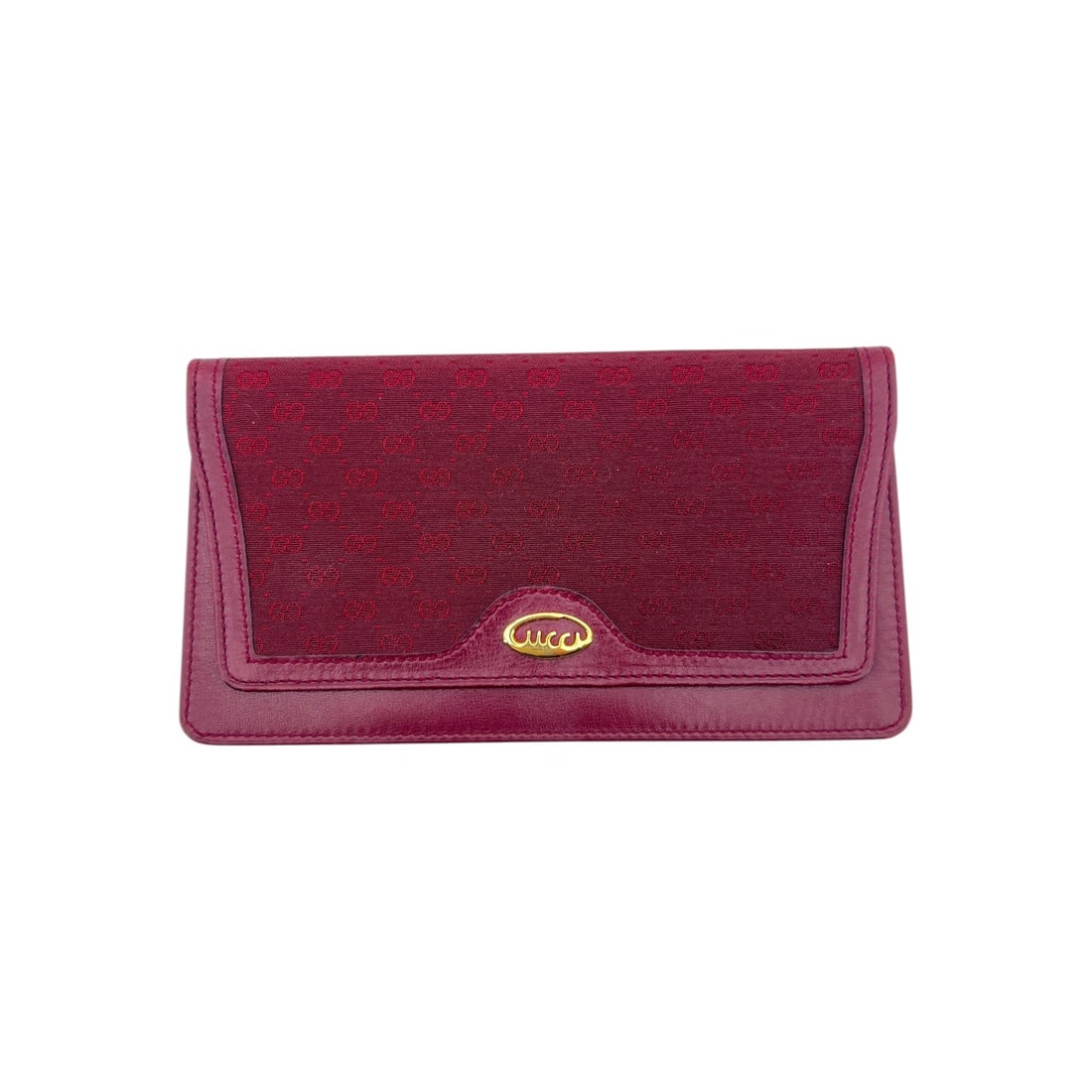 Gucci Vintage Cloth Wallet Micro GG: Step into the timeless elegance of Gucci with this Vintage Burgundy Micro GG Monogram Canvas Wallet. A true gem from the 1970-1979 era, this Italian-crafted piece features the iconic Micro GG monogram