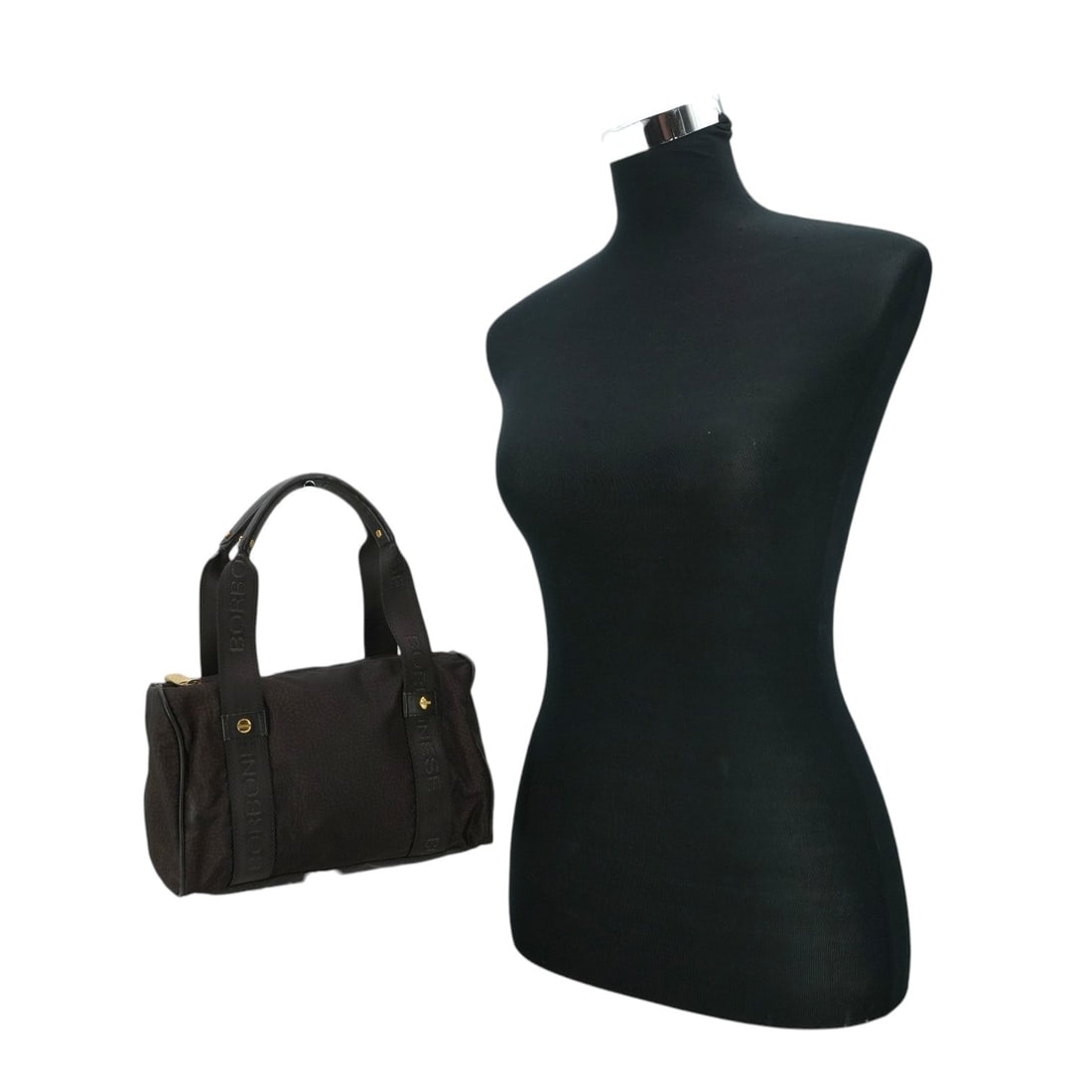 Borbonese Cloth Handbag Brown Partridge Eye - 3