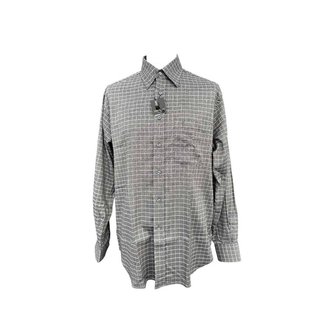 Yves Saint Laurent Vintage Cotton Shirt Unisex Shirt: Step back into the 1990s with this exquisite Yves Saint Laurent long-sleeve shirt, a true treasure for any vintage enthusiast. Expertly crafted in Italy between 1990 and 1999, this grey cotton piece e