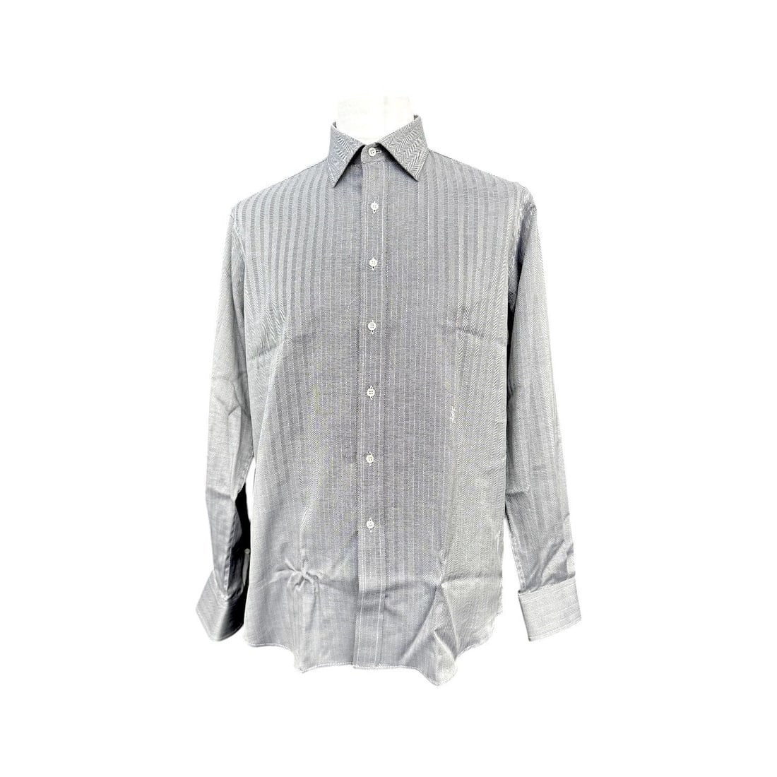 Yves Saint Laurent Vintage Cotton Shirt Unisex Shirt: Step back into the sophisticated charm of the 1990s with this exquisite Yves Saint Laurent long-sleeve shirt. Expertly crafted in Italy between 1990 and 1999, this beige cotton piece features a refine