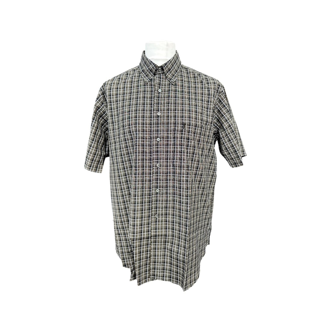 Yves Saint Laurent Vintage Cotton Shirt Unisex Shirt: Step back into the 1990s with this exceptional Yves Saint Laurent short-sleeve shirt, a true treasure for any vintage connoisseur. Masterfully crafted in Italy from premium cotton, this piece offers a