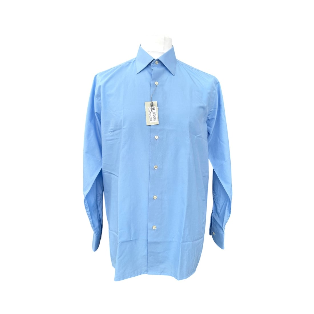 Fabio Inghirami Vintage Cotton Shirt Unisex Shirt: Timeless Italian elegance meets superior comfort in this long-sleeve dress shirt by Fabio Inghirami. Made from 100% premium cotton, it features a vibrant blue hue and a smooth, breathable finish?perfe