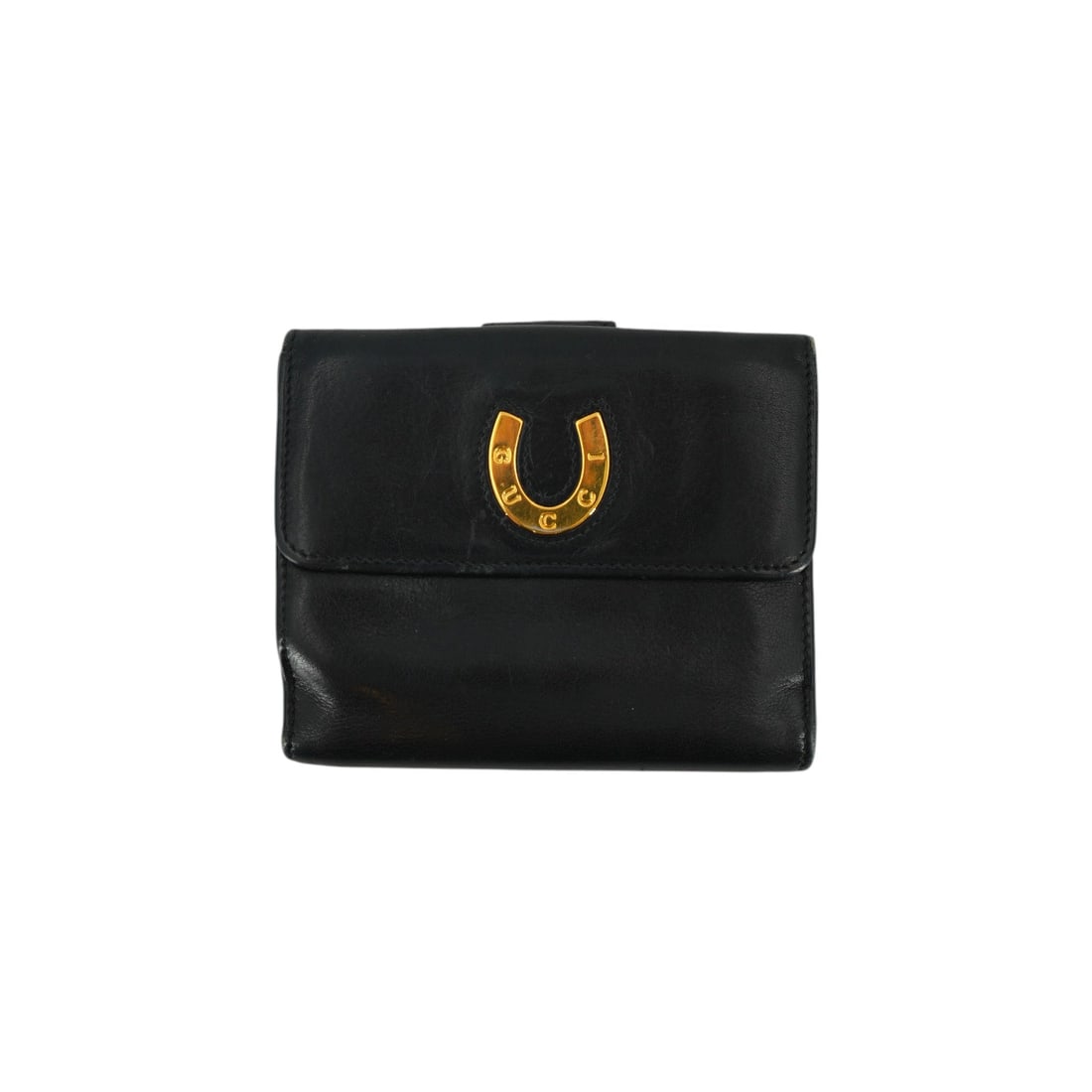 Gucci Vintage Leather Wallet Horseshoe: Step into the world of 1990s Italian luxury with this Gucci Vintage Black Leather Horseshoe Double Compartment Wallet. A true treasure for vintage enthusiasts, this small accessory showcases the elega