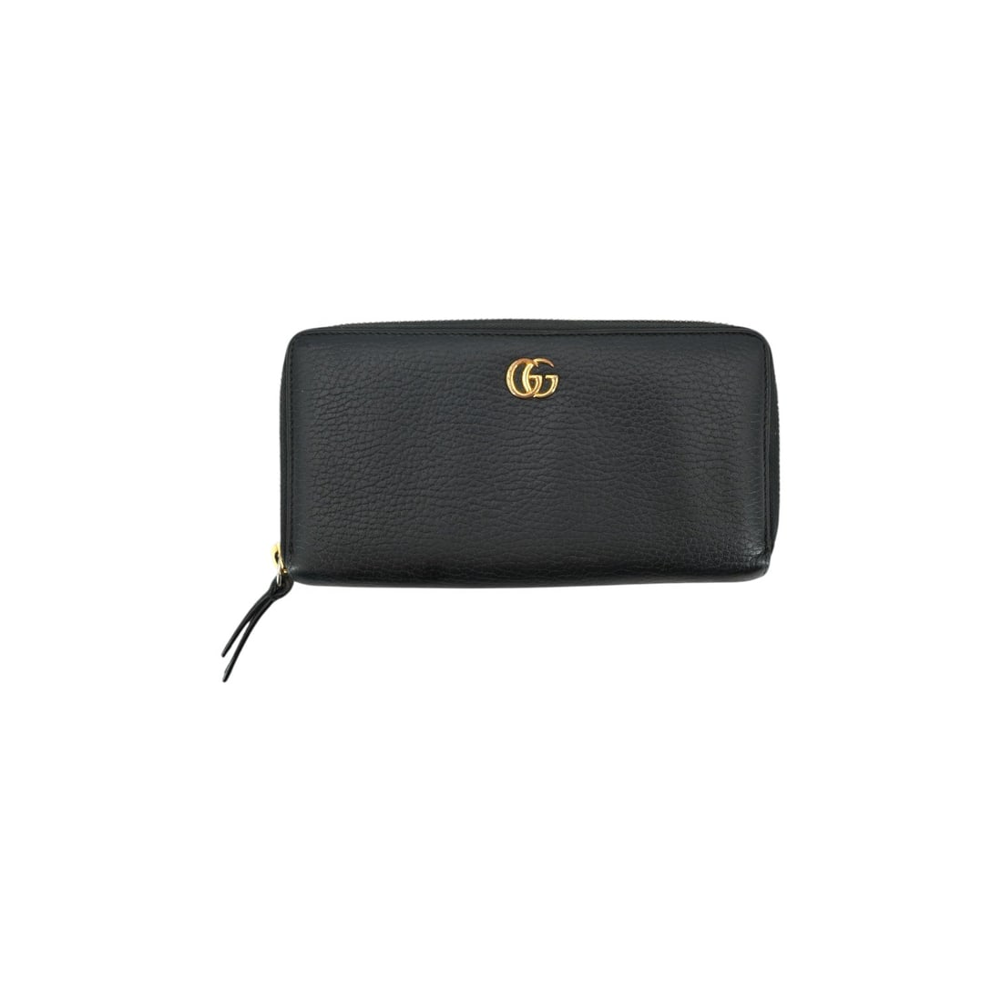 Gucci Leather Wallet Marmont: Embrace contemporary Italian elegance with this Gucci GG Marmont Zip Wallet, a piece that perfectly captures the modern luxury of the house. Crafted from premium black leather in a classic plain patte