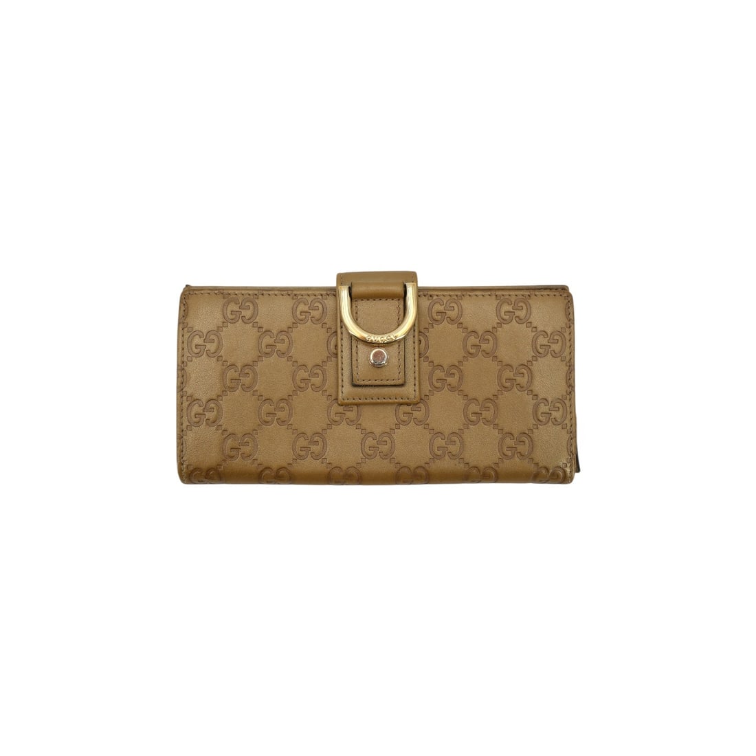 Gucci Leather Wallet Abbey D Ring: Step into the world of timeless Italian glamour with this stunning Gucci Gold Guccissima Leather Wallet. Hailing from the 2010s, this medium-sized accessory is a standout piece from the Abbey D Ring c