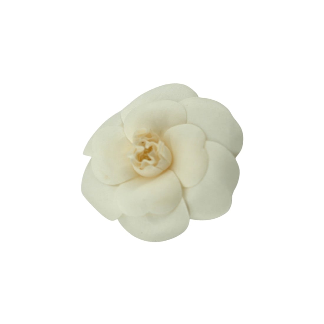 Chanel Vintage Silk Brooch Camelia: Step into the elegant world of 1990s Paris with this exquisite Chanel Camelia brooch. A true icon of the House of Chanel, the Camelia was Coco Chanel's favorite flower, symbolizing purity and longevit