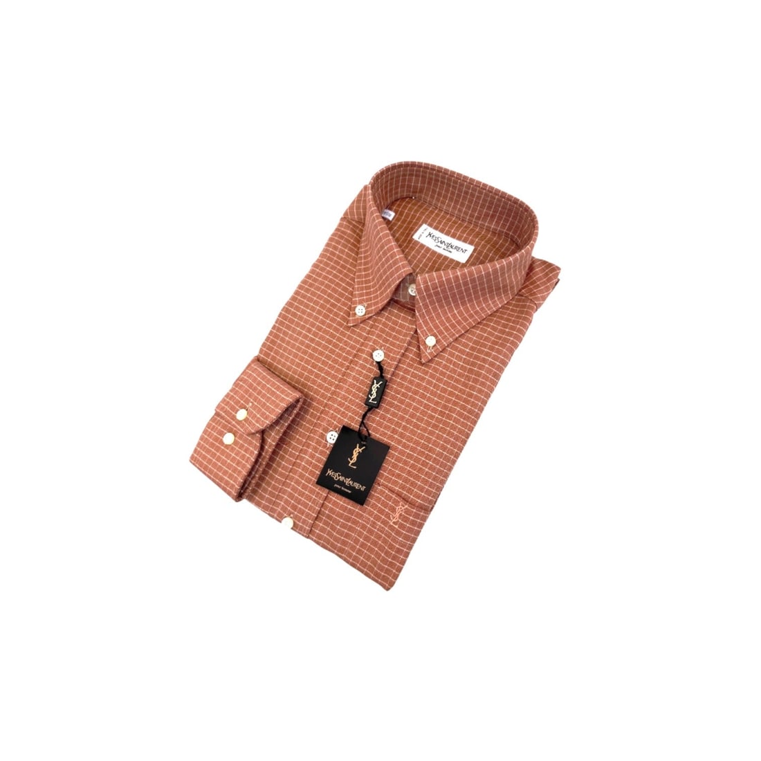 YVES SAINT LAURENT VINTAGE COTTON SHIRT UNISEX SHIRT (1 of 7)