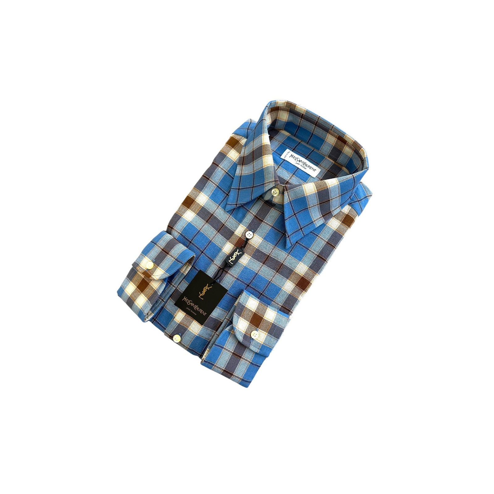YVES SAINT LAURENT VINTAGE COTTON SHIRT UNISEX SHIRT (1 of 7)