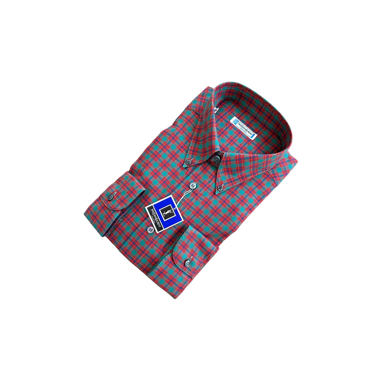 YVES SAINT LAURENT VINTAGE COTTON SHIRT UNISEX SHIRT (1 of 6)