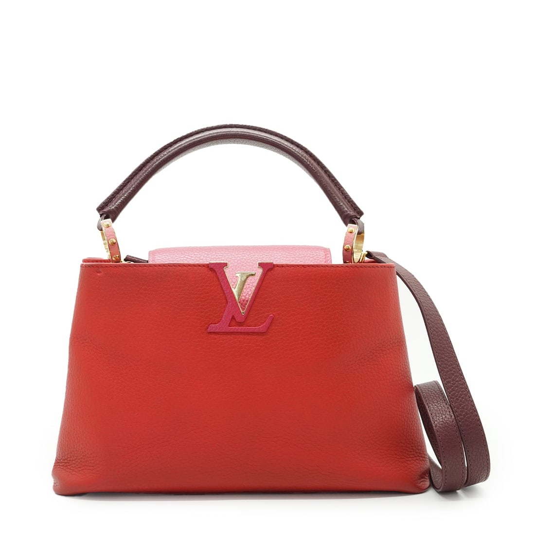 LOUIS VUITTON LEATHER HANDBAG CAPUCINES (1 of 9)