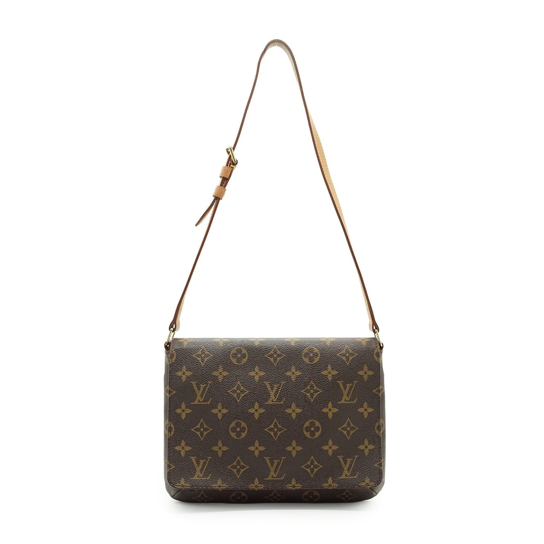LOUIS VUITTON CLOTH SHOULDER BAG MUSETTE TANGO: Step into the early 2000s with the Louis Vuitton Musette Tango, a shoulder bag that captures the essence of Parisian chic from a beloved era. Crafted in France between 2000 and 2009, this small yet st