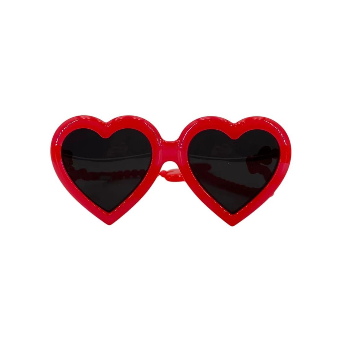 JEREMY SCOTT PLASTIC SUNGLASSES JS/HEART/1: Fall in love with a piece of fashion history with these Jeremy Scott by Linda Farrow Red Hearts JS/Heart/1 sunglasses. A true collector's gem from the 2010-2019 era, these heart-shaped frames represen