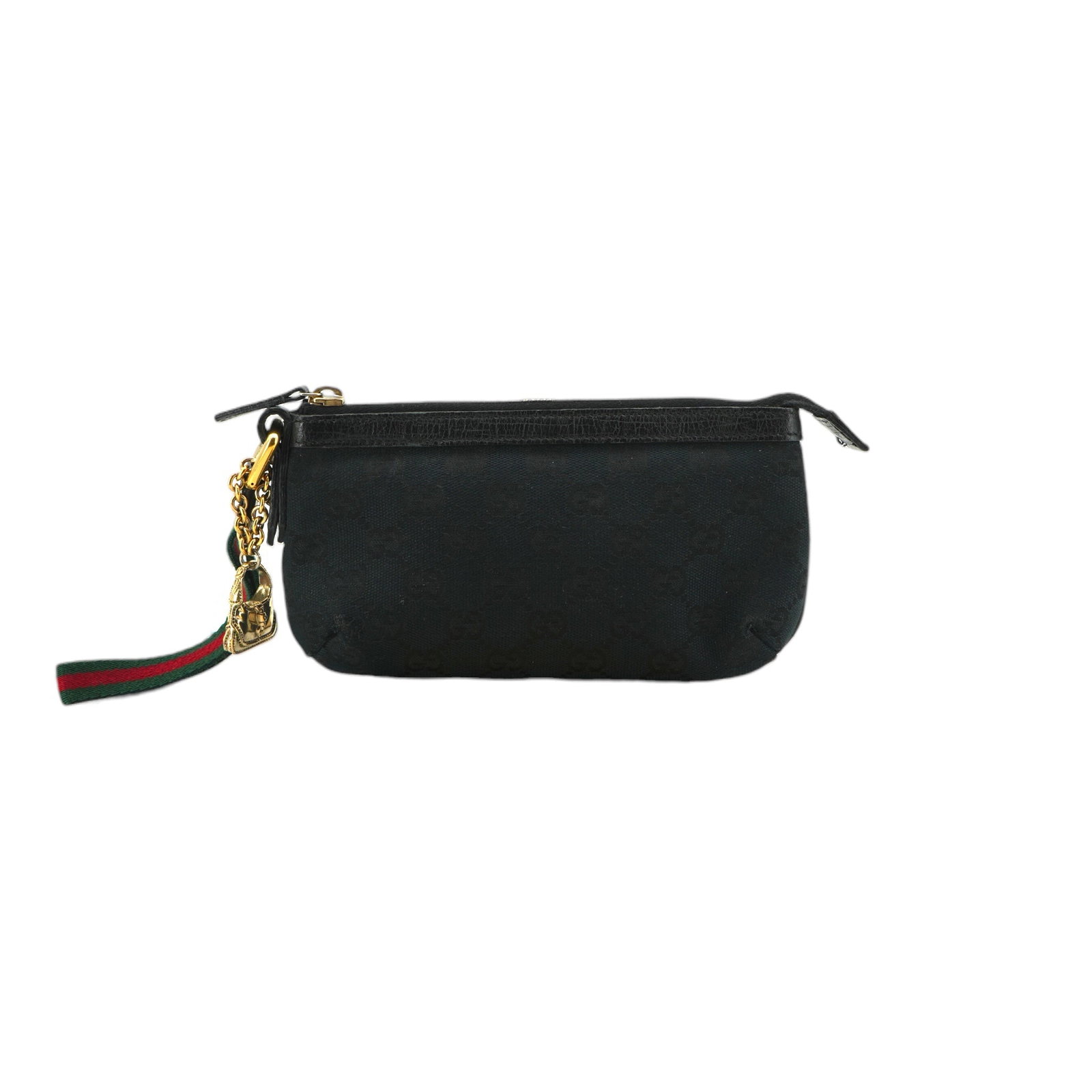 GUCCI CLOTH CLUTCH BAG JOLIECOEUR: Step into the timeless elegance of the Gucci Jolicoeur collection with this exquisite clutch wrist bag. A true gem from the 2010-2019 era, this Italian-crafted piece showcases the iconic black GG mono