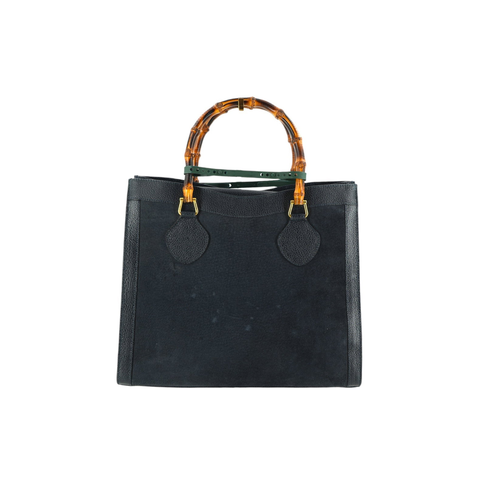GUCCI VINTAGE SUEDE TOTE BAG DIANA BAMBOO (1 of 7)