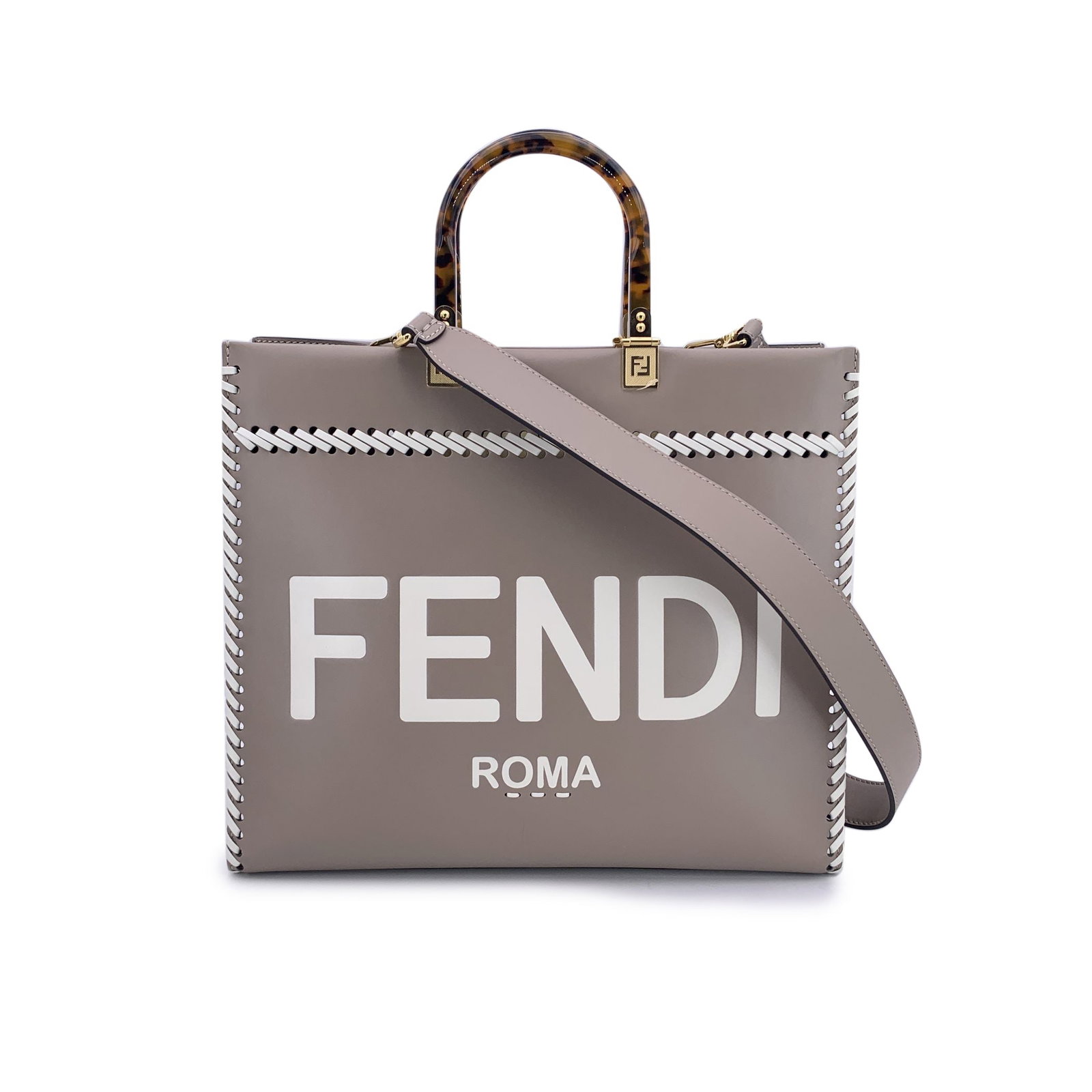 FENDI LEATHER TOTE BAG SUNSHINE (1 of 7)