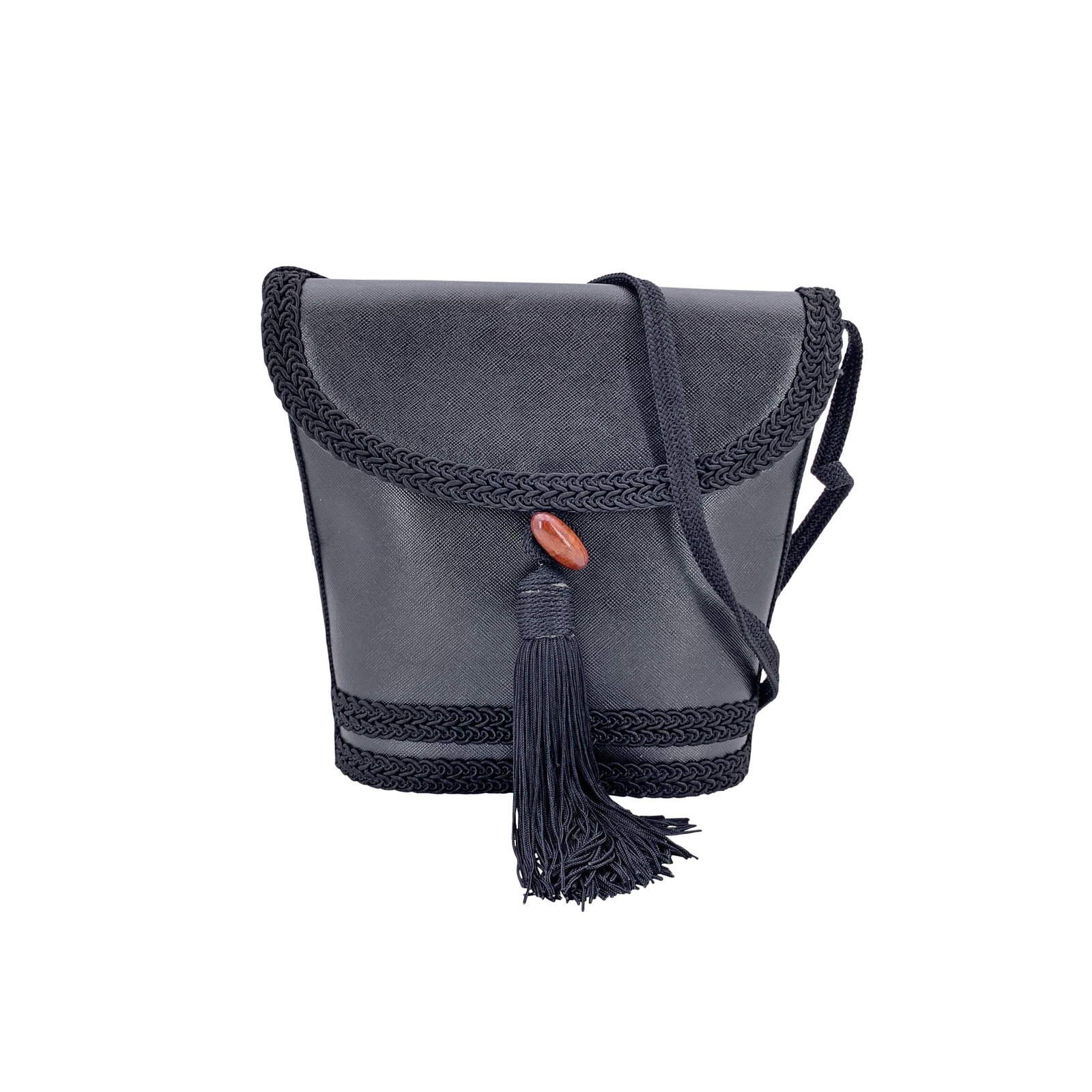 YVES SAINT LAURENT VINTAGE LEATHER SHOULDER BAG (1 of 7)