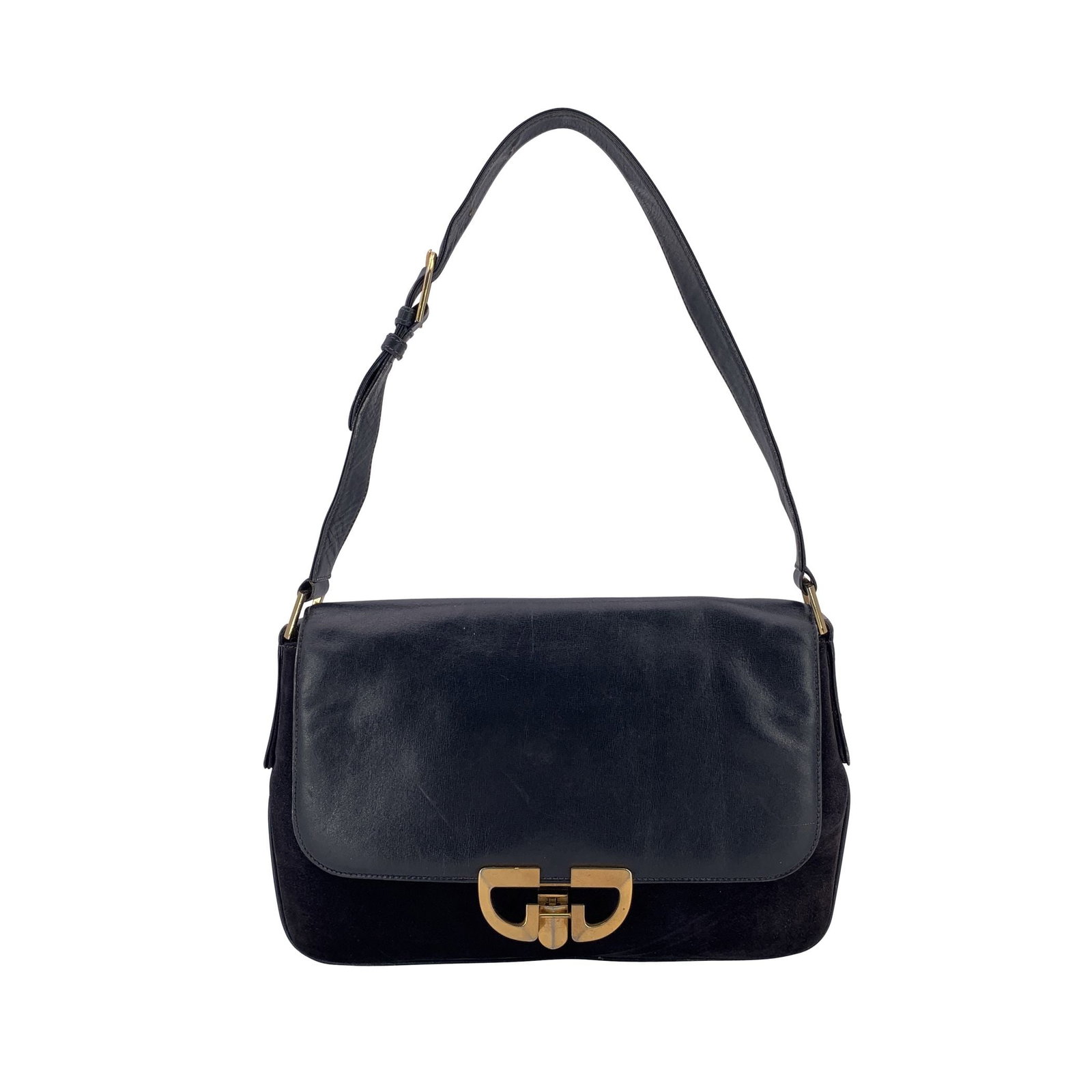 GUCCI VINTAGE SUEDE SHOULDER BAG (1 of 7)