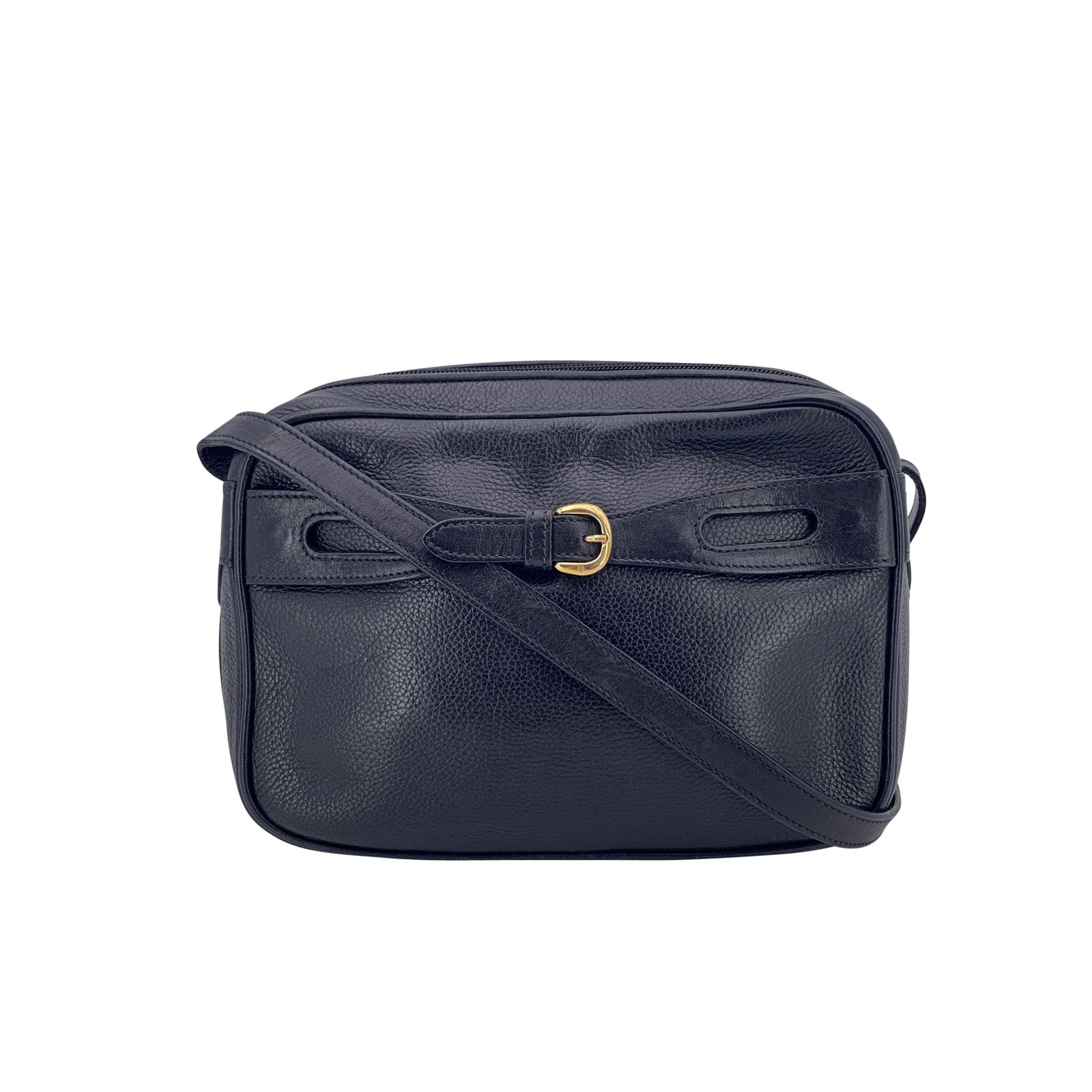 GUCCI VINTAGE LEATHER CROSSBODY BAG: A true vintage gem from Gucci, this black leather shoulder crossbody bag carries the effortless elegance of the 1990s with a modern, wearable edge. Crafted in Italy between 1990 and 1999, it's a