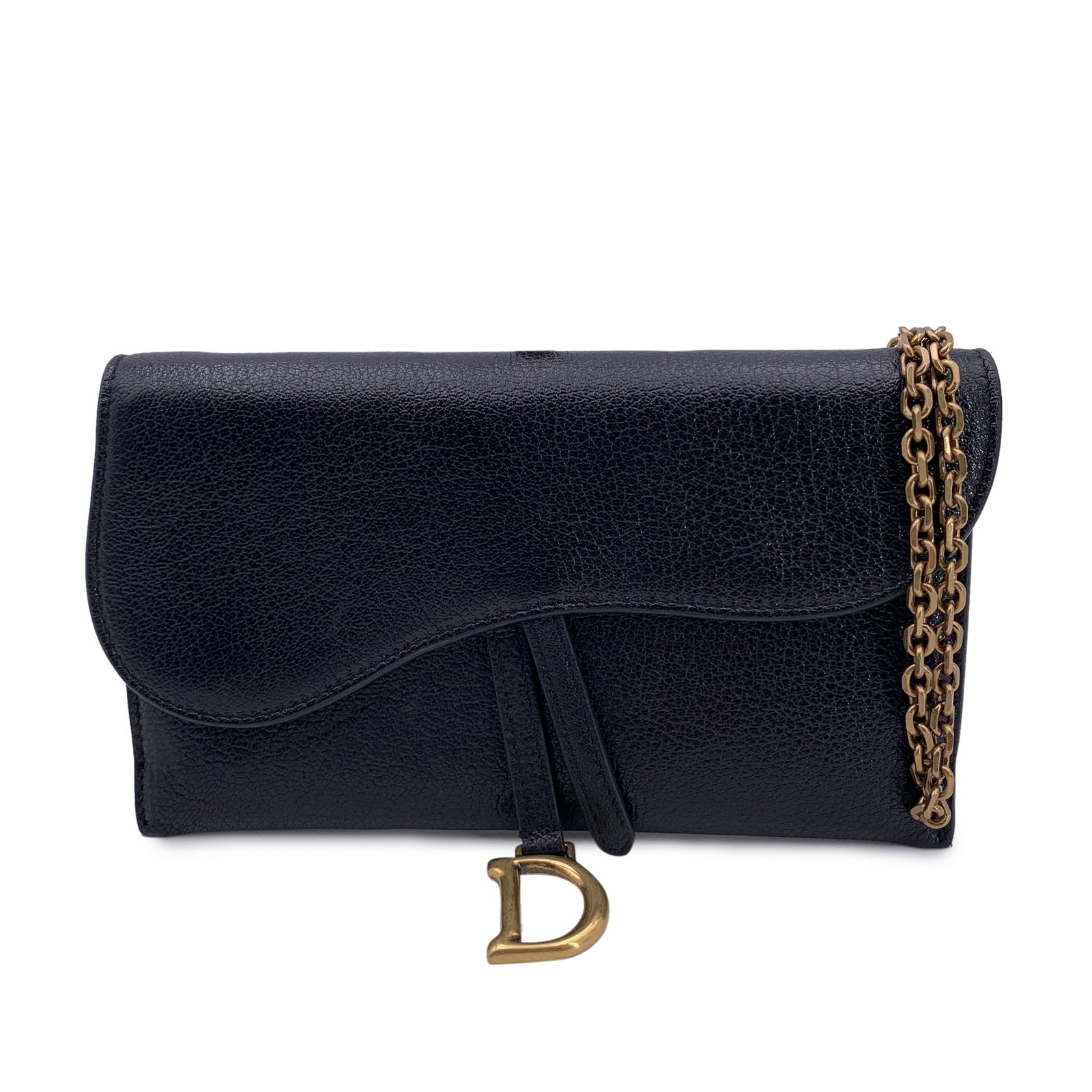 DIOR LEATHER WALLET SADDLE WALLET ON CHAIN (1 of 7)