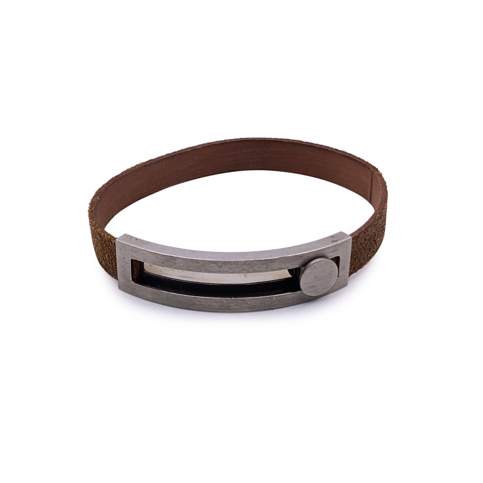 HERMES LEATHER BRACELET POUSSE POUSSE: Introducing the Hermes Tan Leather Pousse Pousse Bracelet, a sleek and sophisticated accessory that embodies the brand's signature luxury and craftsmanship. Crafted from high-quality tan leather, this