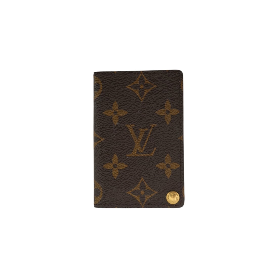 LOUIS VUITTON VINTAGE CLOTH WALLET PORTE CARTE PRESSION: Step back into the golden era of the 1990s with this Louis Vuitton Porte Carte Pression card holder case, a true treasure for any vintage enthusiast. Crafted in France between 1990 and 1999, this smal