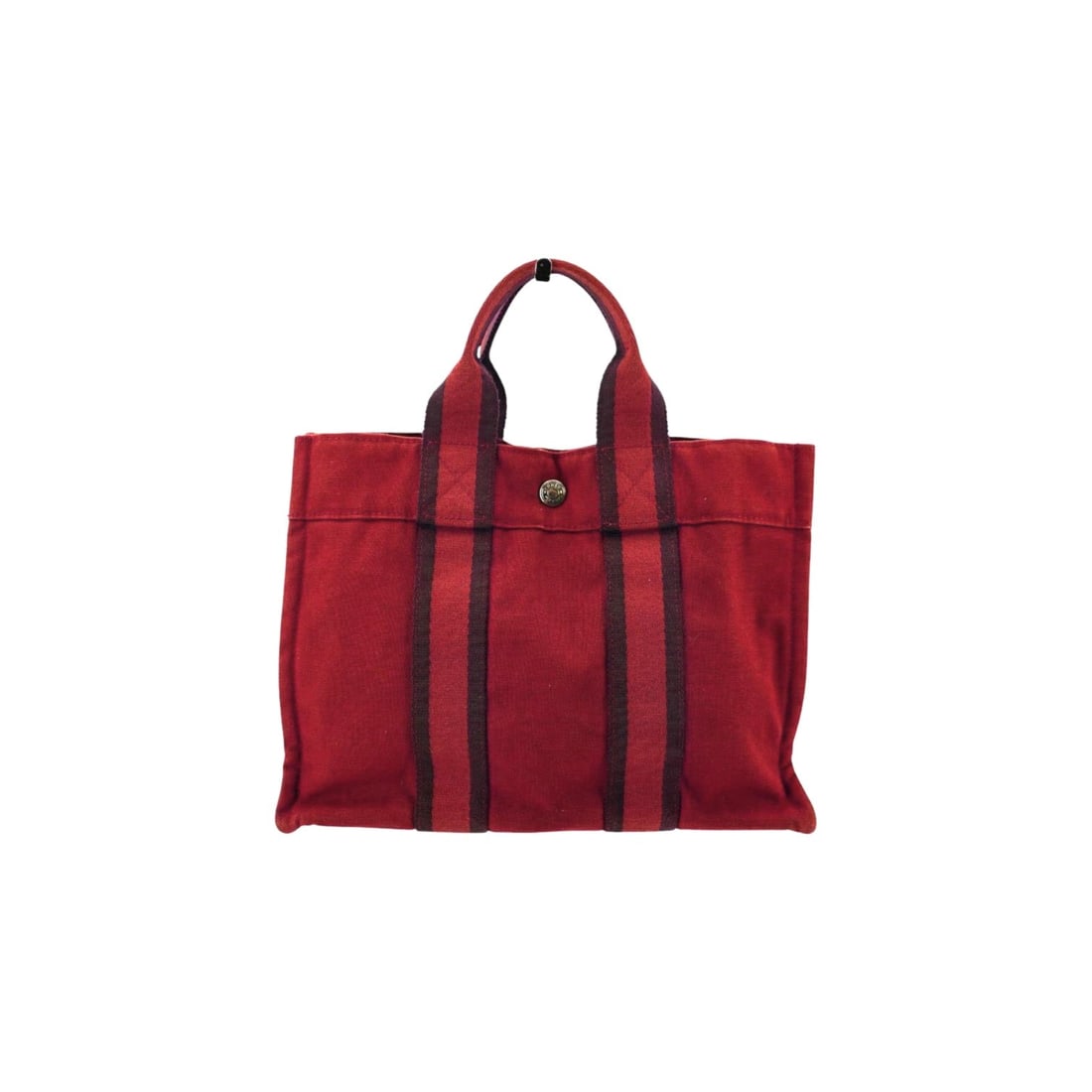 HERMES VINTAGE CLOTH TOTE BAG FOURRE-TOUT: Step into the world of 1990s Parisian chic with the iconic Hermes Fourre-Tout, a model celebrated for its perfect blend of utility and effortless style. This PM tote, expertly crafted in France from d